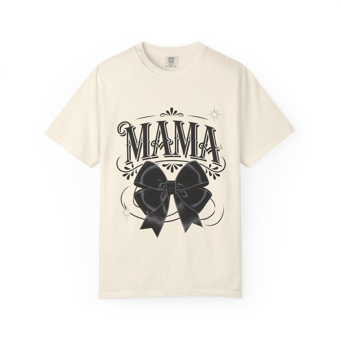 Mama Bow T-Shirt — Vintage Script Graphic Tee for Moms