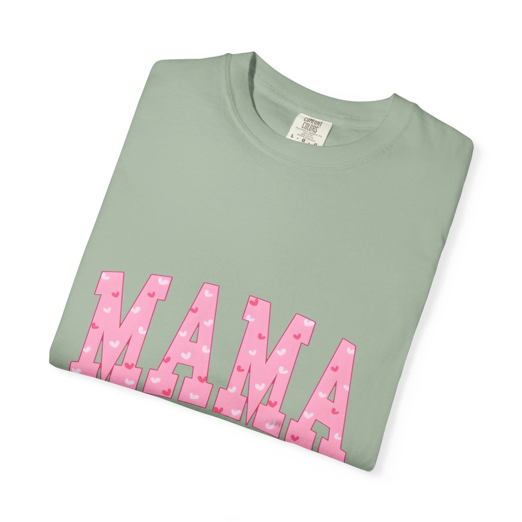 Mama Pink Polka Dot T‑Shirt — Cute Mama Tee with Bow