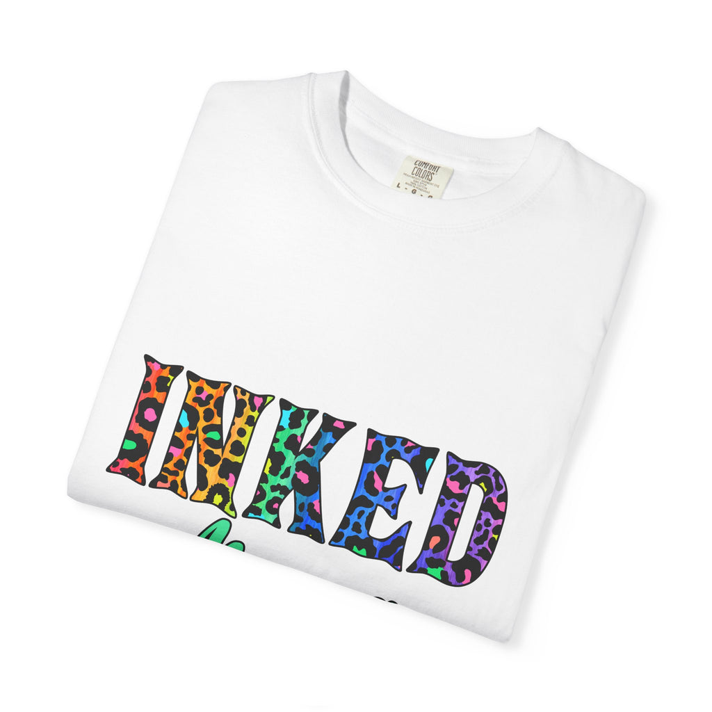 Inked Mama T-Shirt — Colorful Tattoo Script Tee for Moms