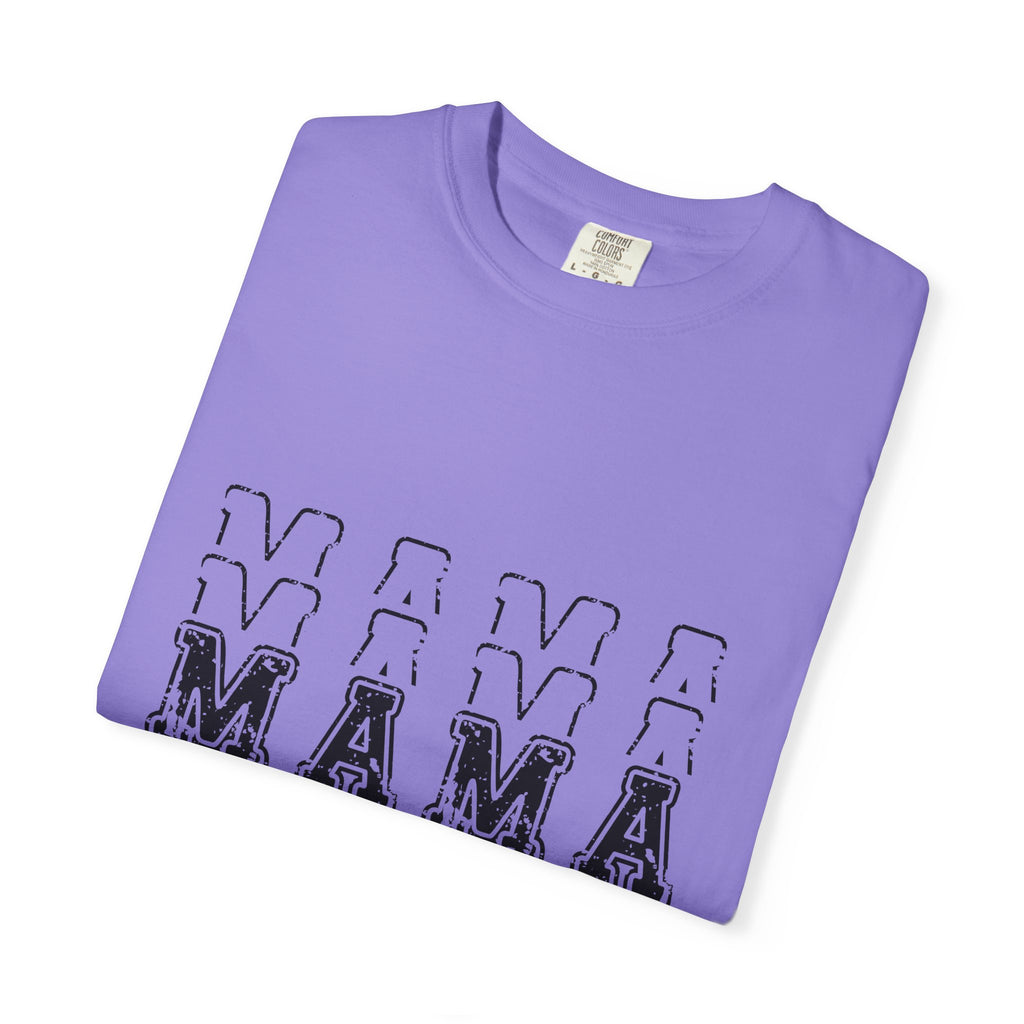 Mama Repeat Graphic T-Shirt — Vintage Outline "MAMA" Mom Tee