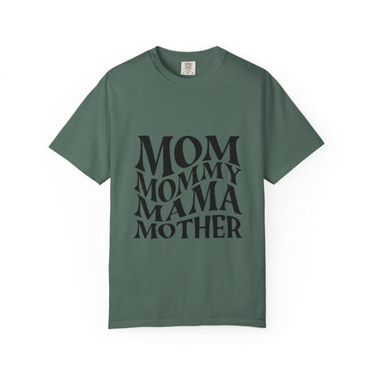 Mom Mommy Mama Mother T-Shirt — Feminine Typography Tee for Mother's Day & Everyday
