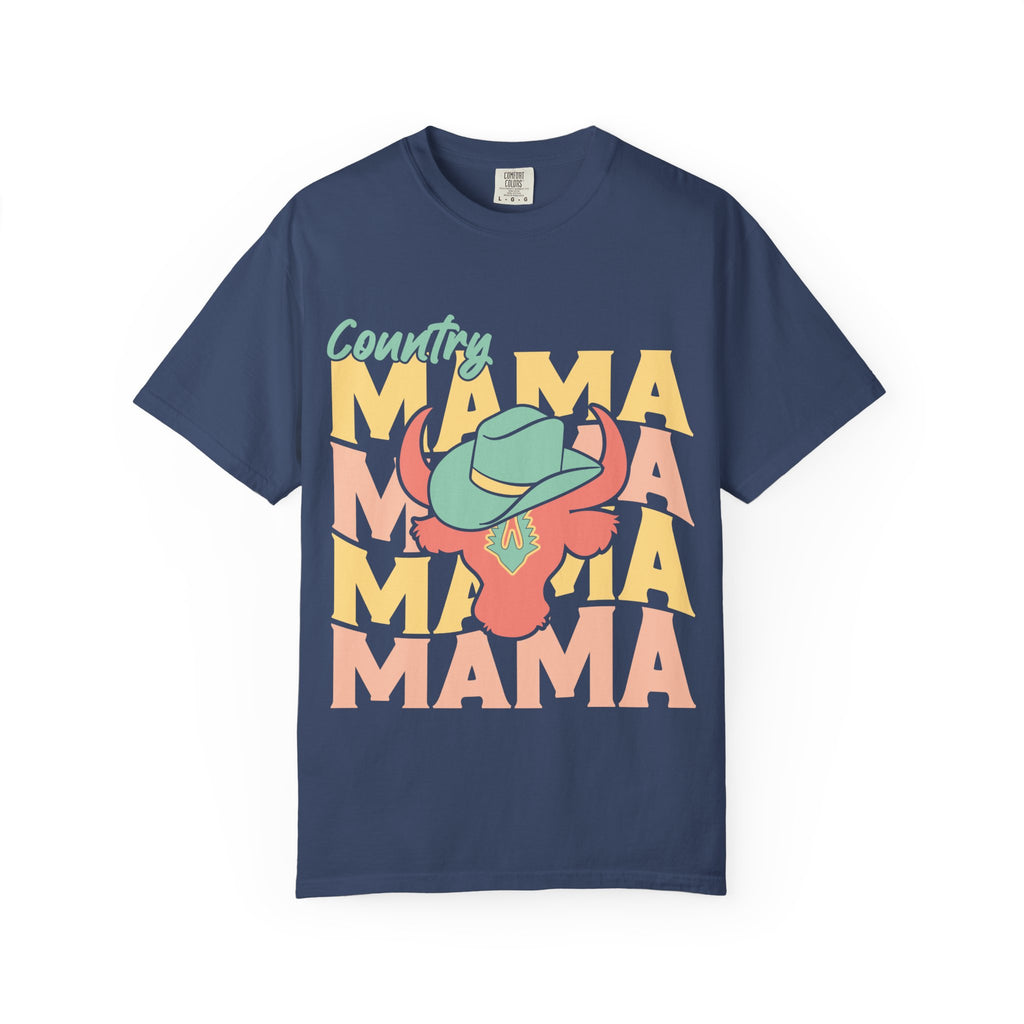 Country Mama T-Shirt — Retro Cowboy Hat Graphic Tee for Moms