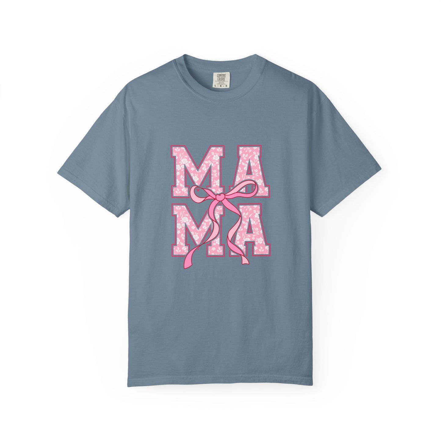 Mama Pink Floral Ribbon T-Shirt