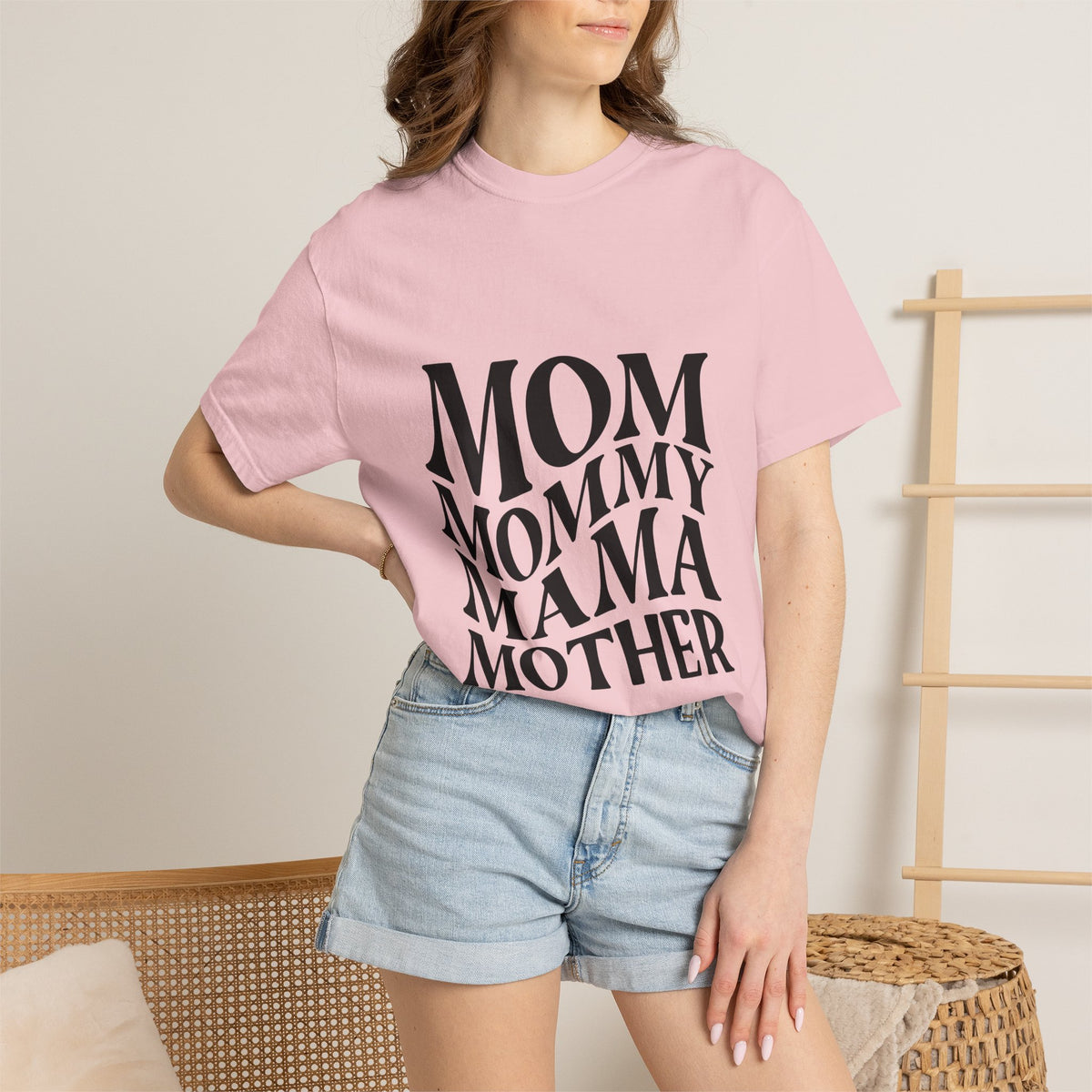 Mom Mommy Mama Mother T-Shirt — Feminine Typography Tee for Mother's Day & Everyday