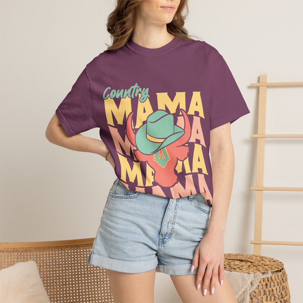 Country Mama T-Shirt — Retro Cowboy Hat Graphic Tee for Moms
