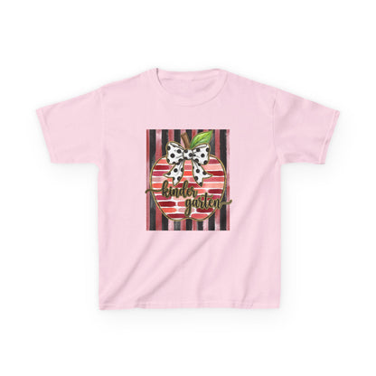 Kids Tee — "Kinder Garten" Apple Design (Back-to-School, Teacher Appreciation)