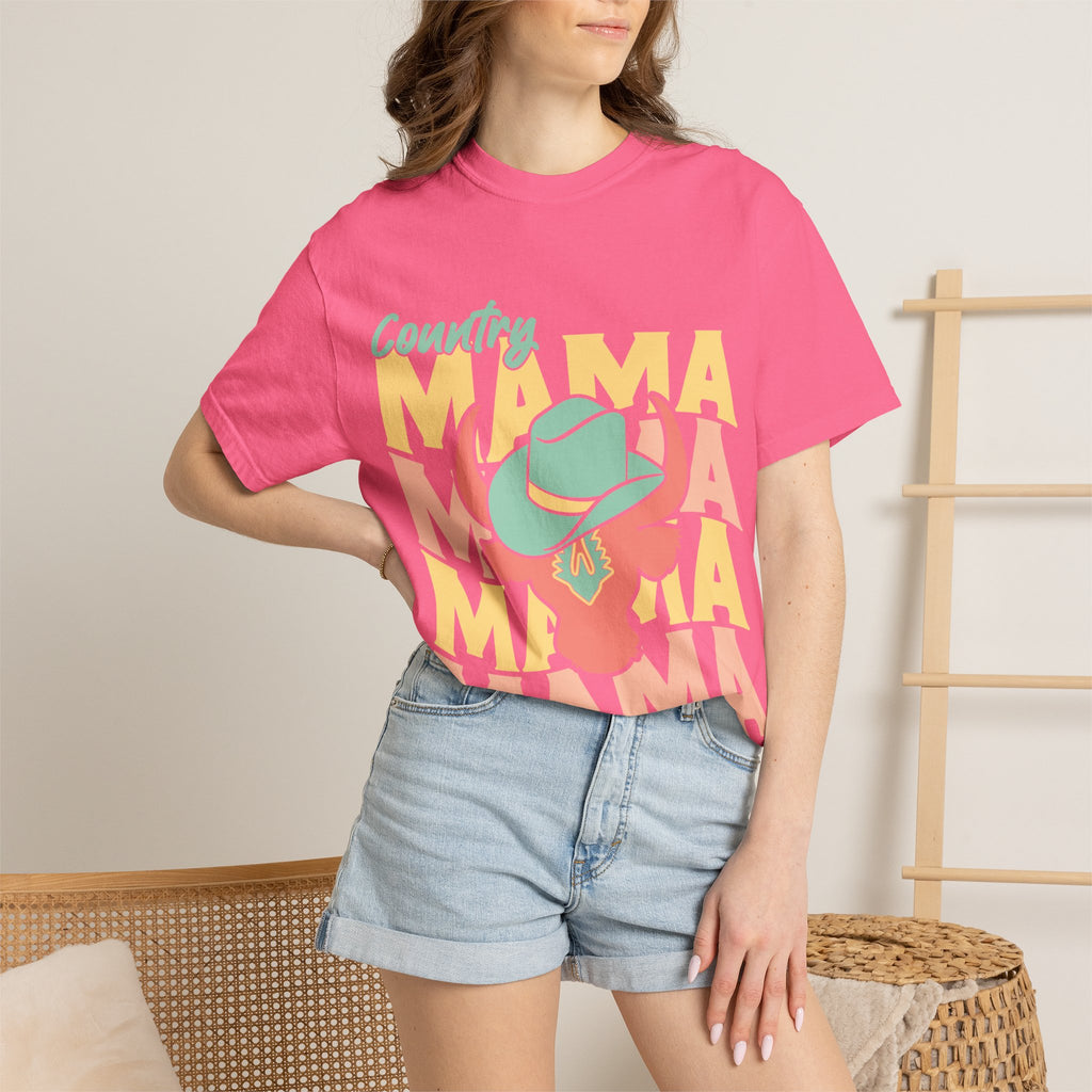 Country Mama T-Shirt — Retro Cowboy Hat Graphic Tee for Moms