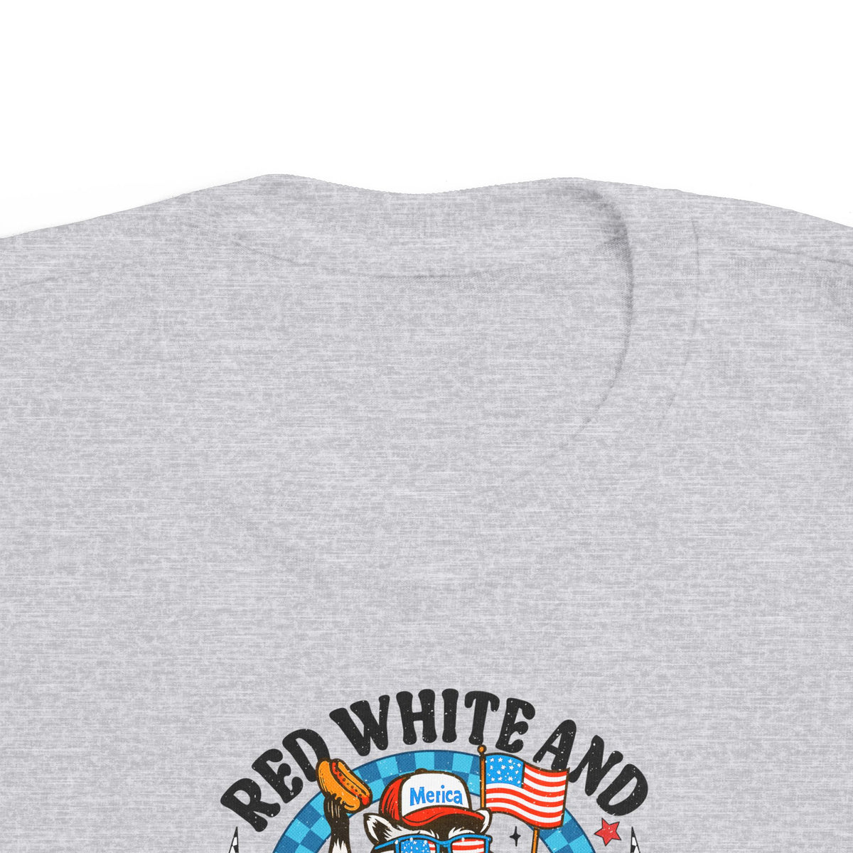 Toddler Tee — "Red White and Feral" Patriotic Cartoon Raccoon