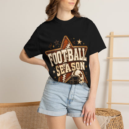 Football Season T‑Shirt — Retro Star Helmet Game Day Tee