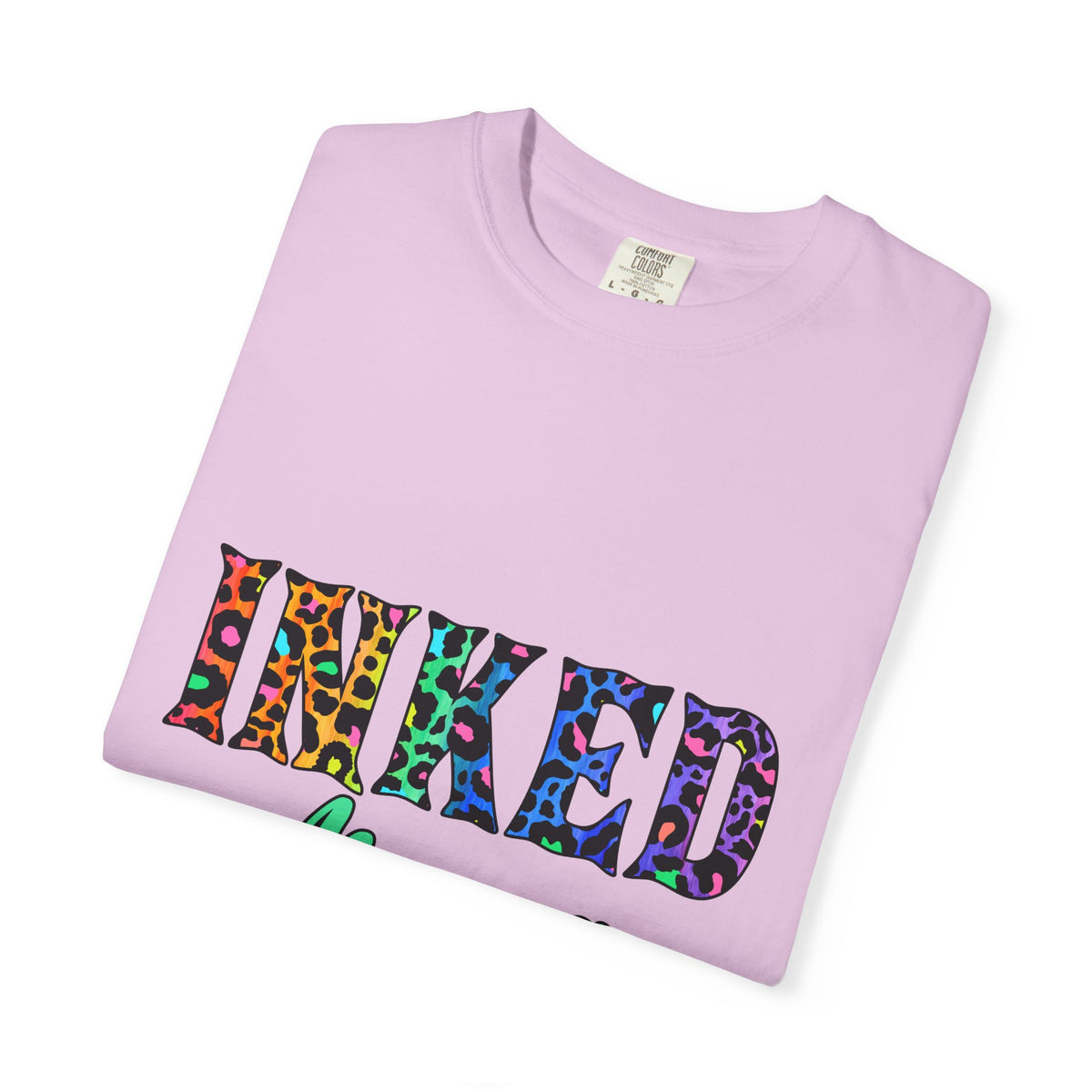 Inked Mama T-Shirt — Colorful Tattoo Script Tee for Moms