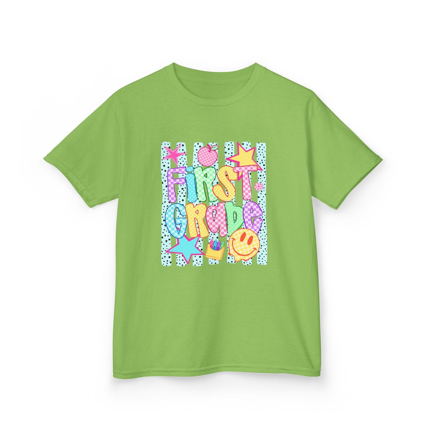 First Grade Kids T‑Shirt — Colorful Back-to-School Design