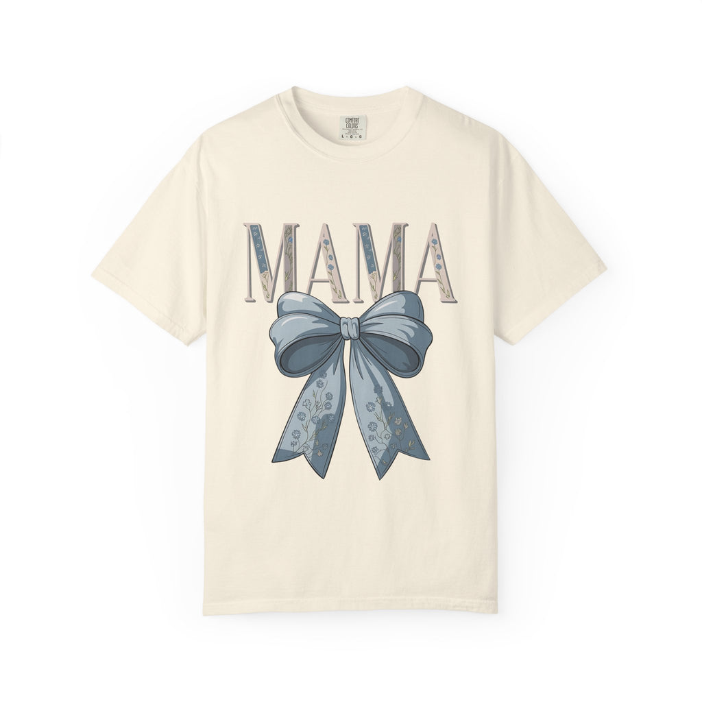 Mama Bow T-Shirt — Vintage Floral Ribbon Mother’s Day Tee