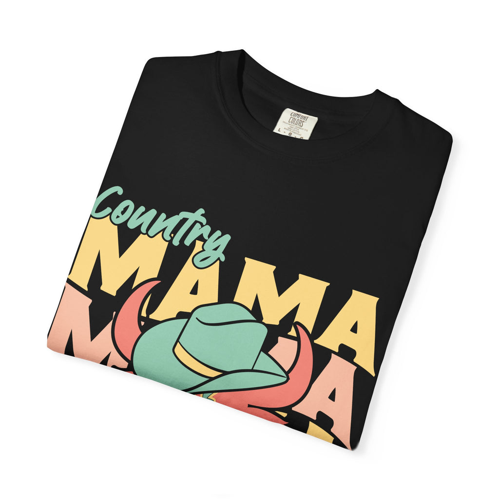 Country Mama T-Shirt — Retro Cowboy Hat Graphic Tee for Moms