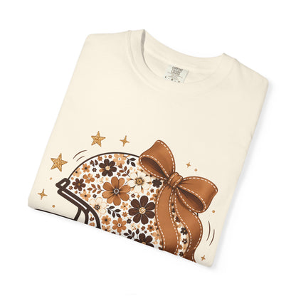 Game Day Floral Football Helmet T-Shirt