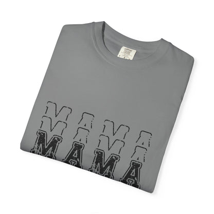 Mama Repeat Graphic T-Shirt — Vintage Outline "MAMA" Mom Tee
