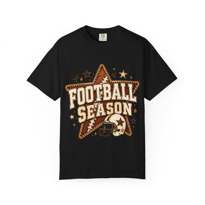 Football Season T‑Shirt — Retro Star Helmet Game Day Tee