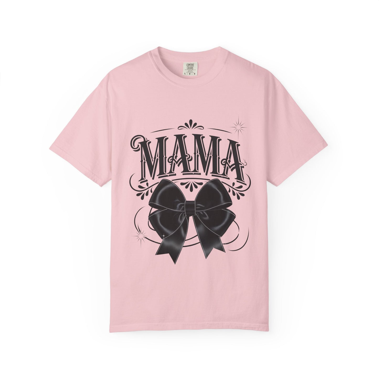 Mama Bow T-Shirt — Vintage Script Graphic Tee for Moms