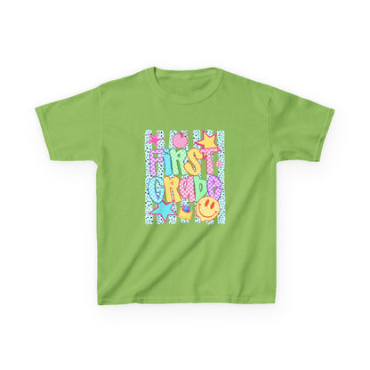 First Grade Kids T‑Shirt — Colorful Back-to-School Design