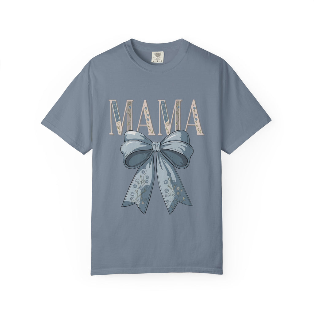 Mama Bow T-Shirt — Vintage Floral Ribbon Mother’s Day Tee