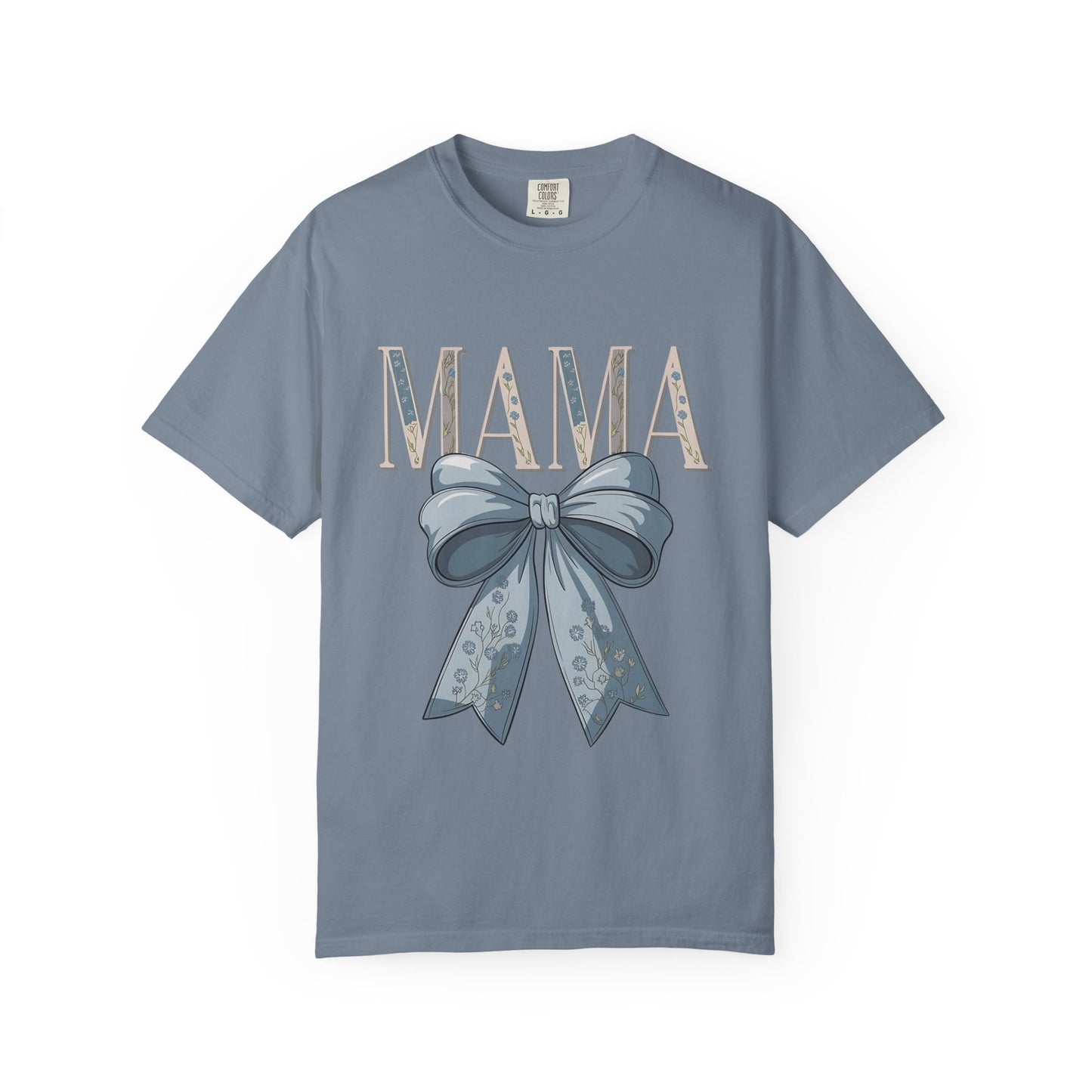 Mama Bow T-Shirt — Vintage Floral Ribbon Mother’s Day Tee
