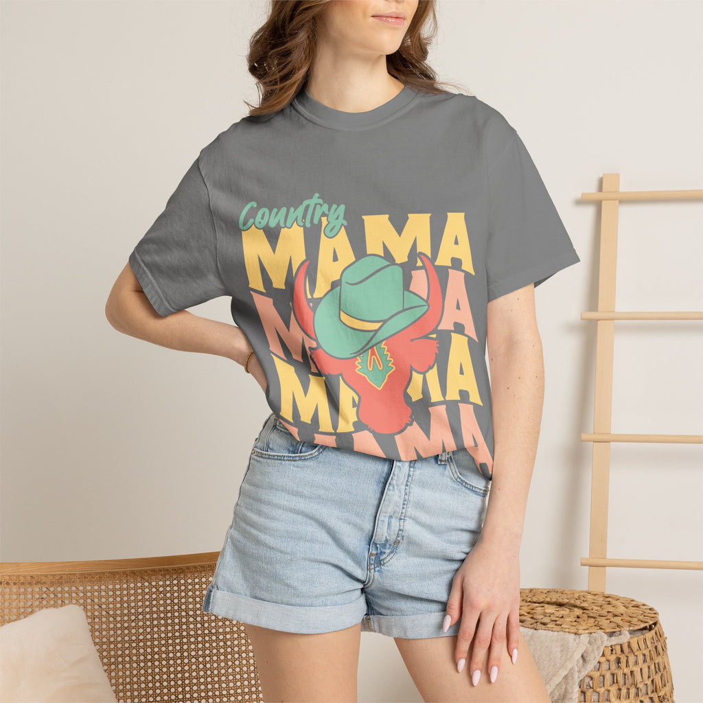 Country Mama T-Shirt — Retro Cowboy Hat Graphic Tee for Moms