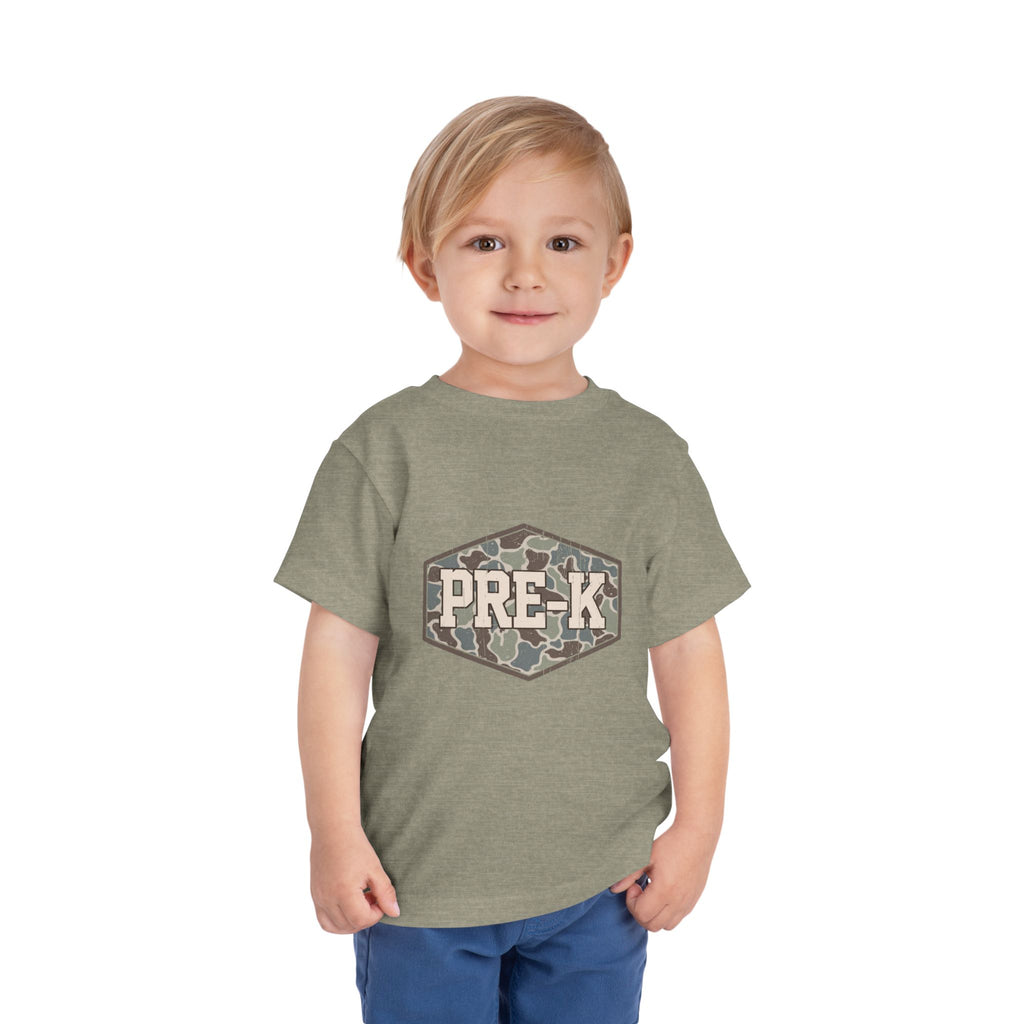 Pre-K Camo Toddler Tee — Preschool First Day Shirt