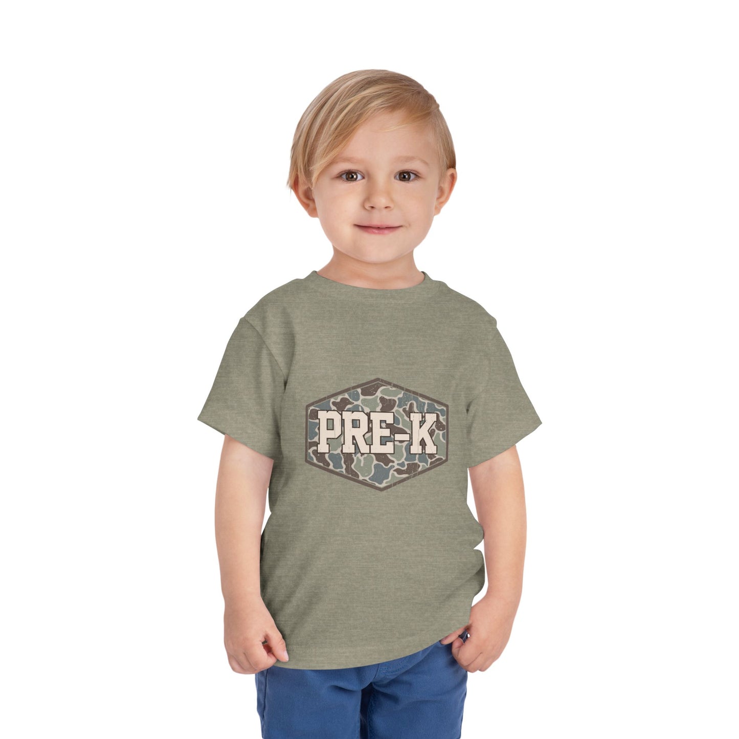 Pre-K Camo Toddler Tee — Preschool First Day Shirt