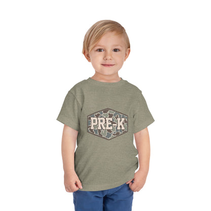 Pre-K Camo Toddler Tee — Preschool First Day Shirt