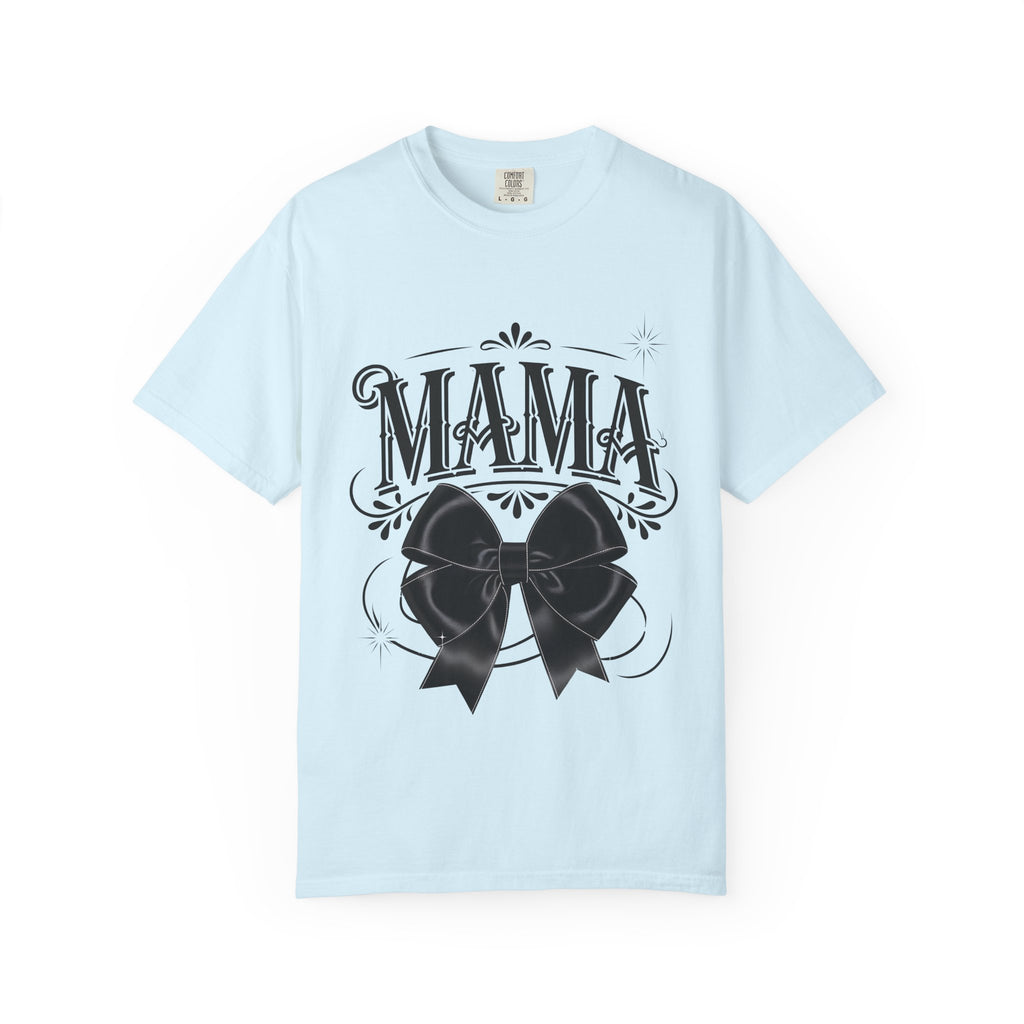 Mama Bow T-Shirt — Vintage Script Graphic Tee for Moms