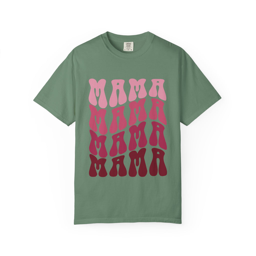 Mama Retro Stack T-Shirt — Vintage Psychedelic Mother's Day Tee
