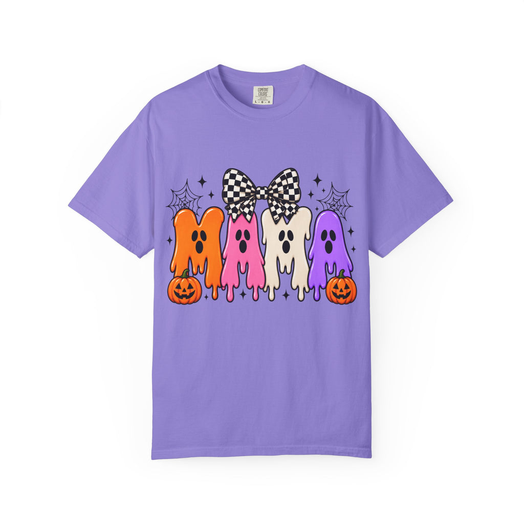 Mama Ghosts Halloween T-Shirt — Cute Spooky Mom Tee with Pumpkins