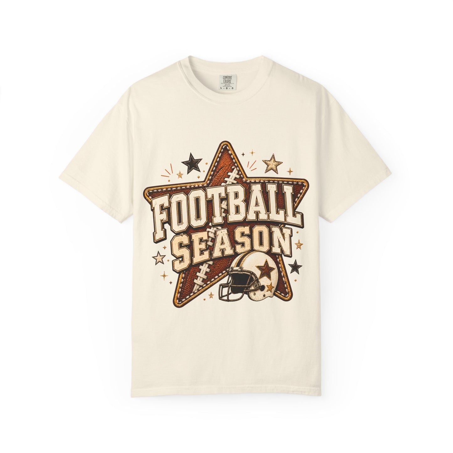 Football Season T‑Shirt — Retro Star Helmet Game Day Tee