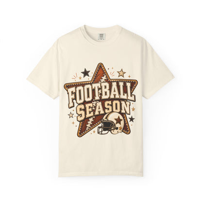 Football Season T‑Shirt — Retro Star Helmet Game Day Tee
