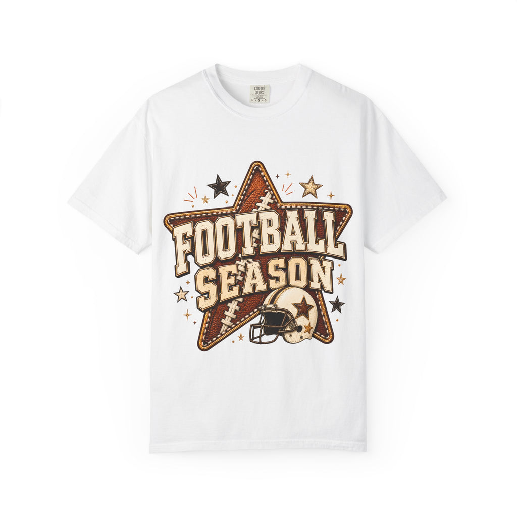 Football Season T‑Shirt — Retro Star Helmet Game Day Tee