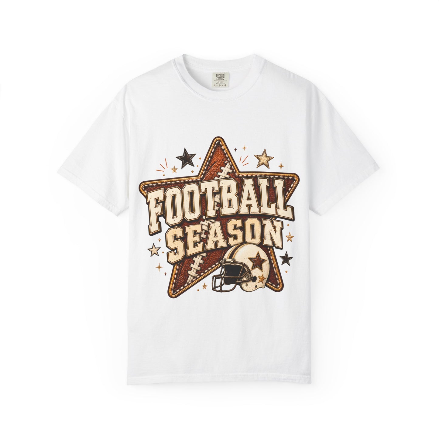 Football Season T‑Shirt — Retro Star Helmet Game Day Tee