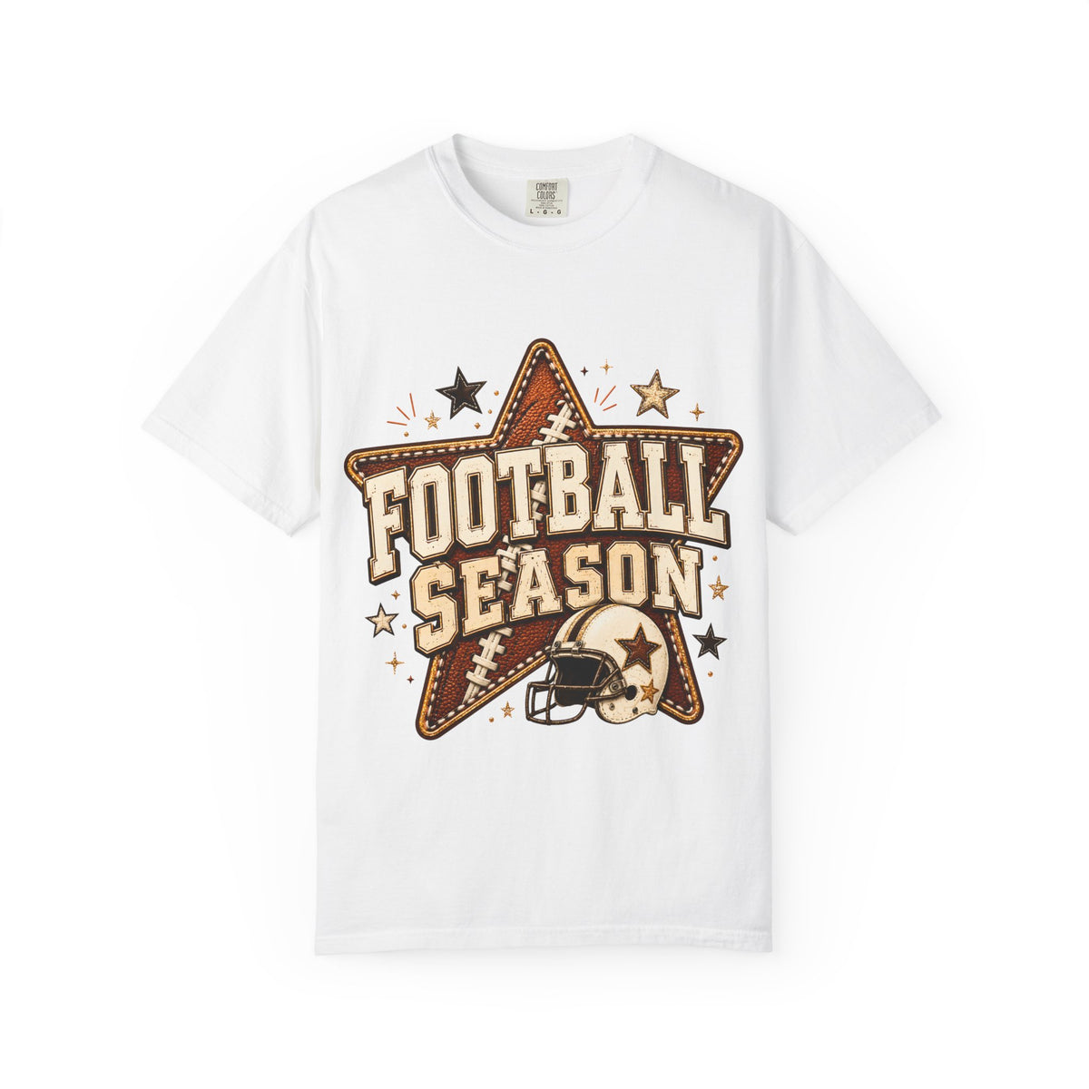 Football Season T‑Shirt — Retro Star Helmet Game Day Tee