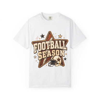 Football Season T‑Shirt — Retro Star Helmet Game Day Tee