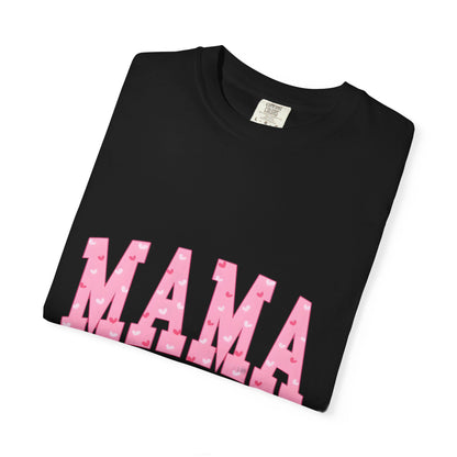 Mama Pink Polka Dot T‑Shirt — Cute Mama Tee with Bow