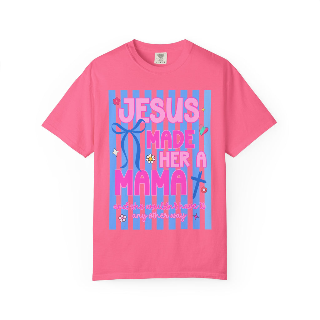 Jesus Made Her a Mama T-Shirt — Cute Christian Mom Graphic Tee