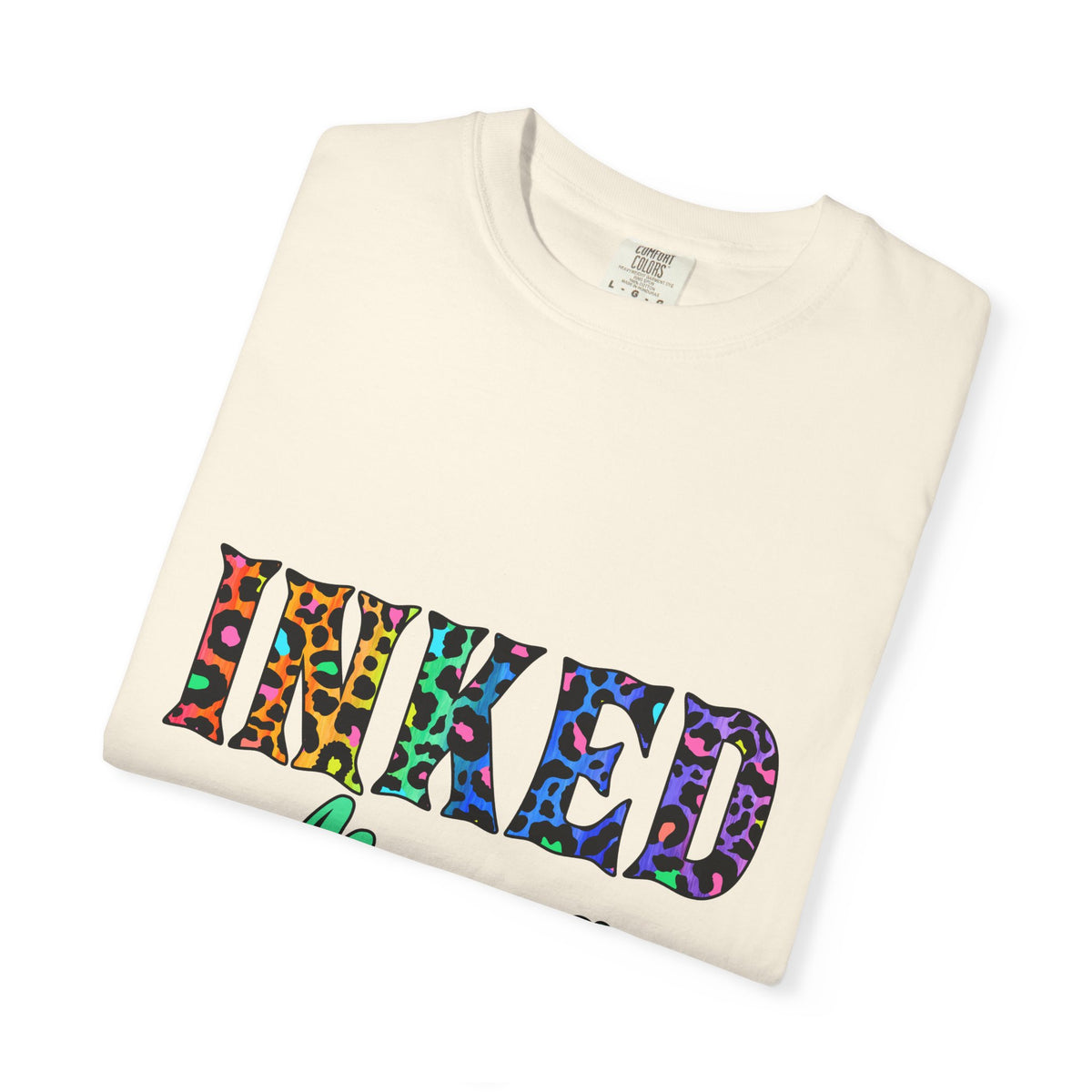 Inked Mama T-Shirt — Colorful Tattoo Script Tee for Moms