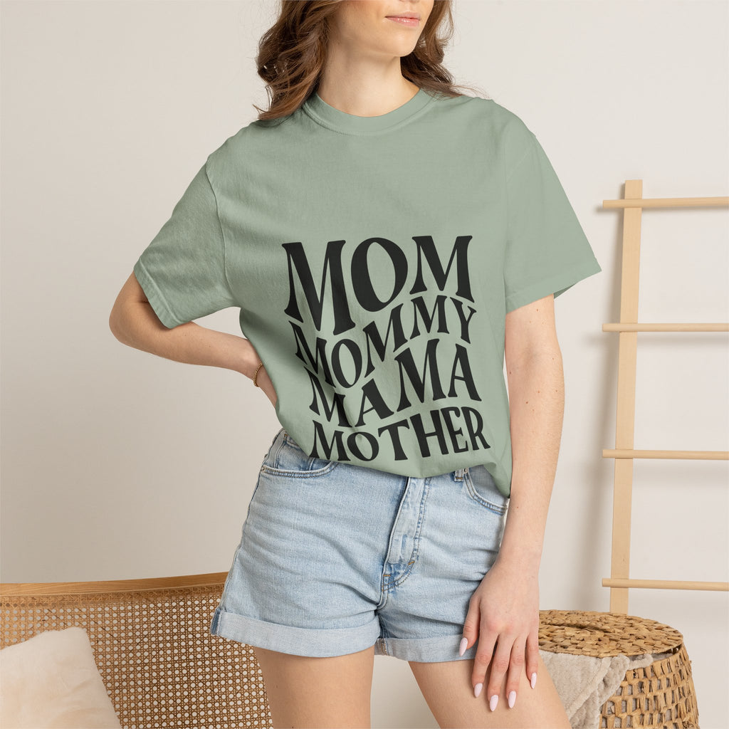 Mom Mommy Mama Mother T-Shirt — Feminine Typography Tee for Mother's Day & Everyday