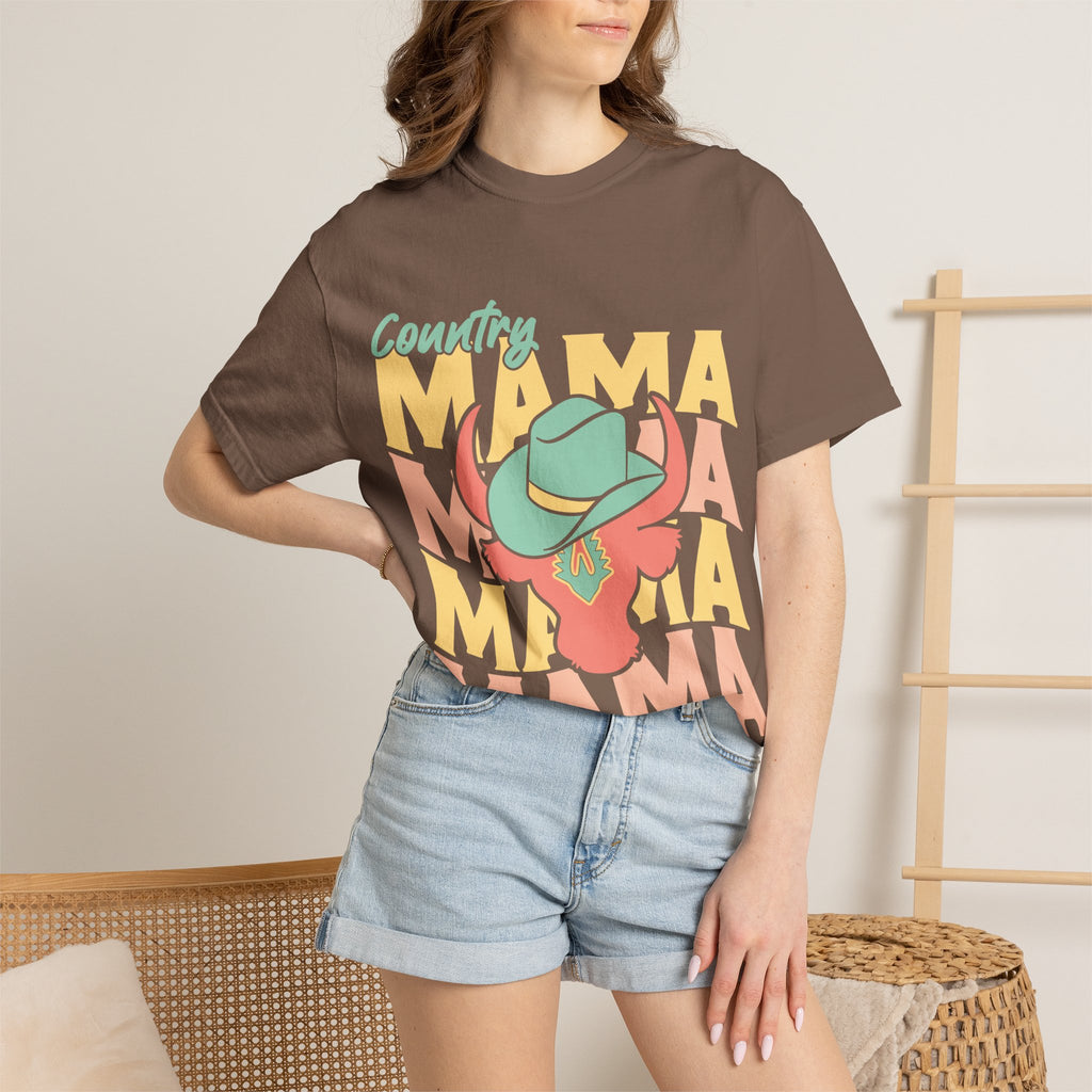 Country Mama T-Shirt — Retro Cowboy Hat Graphic Tee for Moms