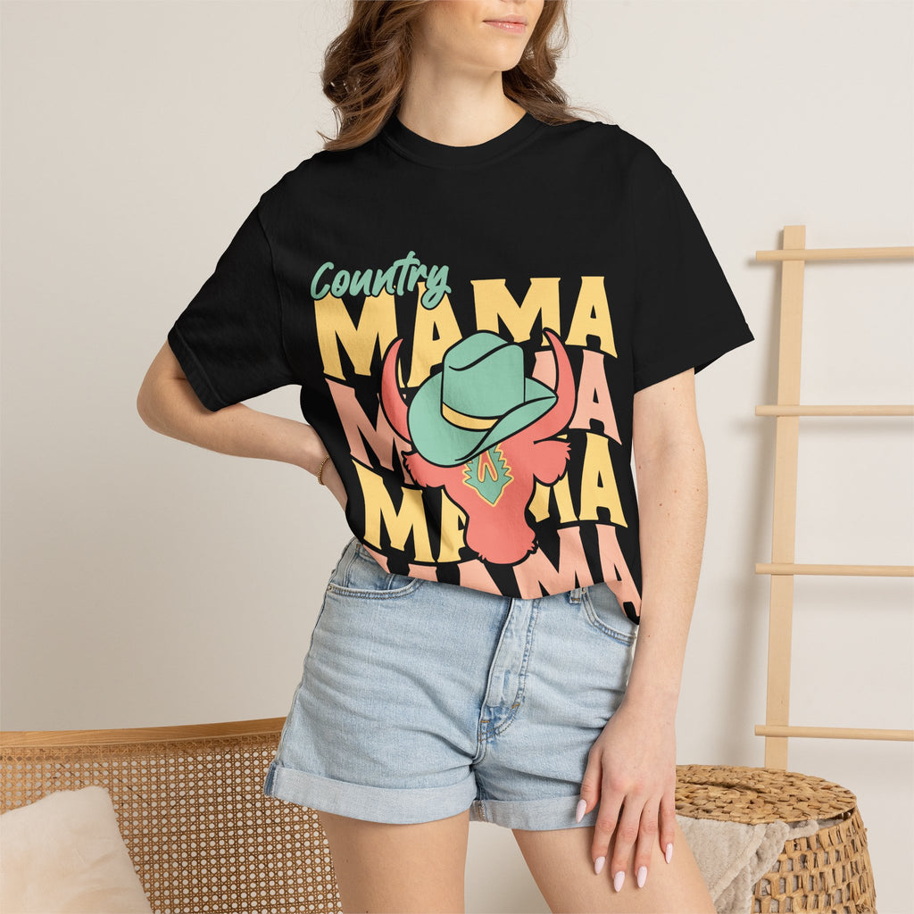 Country Mama T-Shirt — Retro Cowboy Hat Graphic Tee for Moms