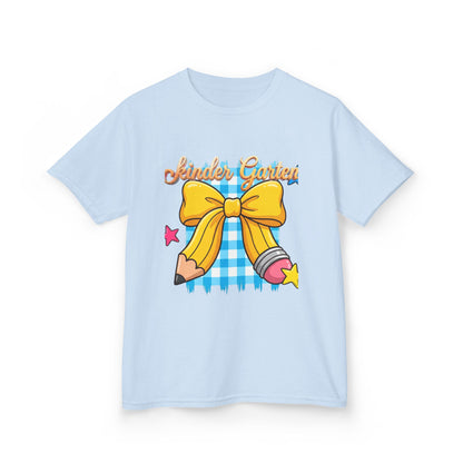Girls Back-to-School Bow Kids Tee – Personalized Name School Pencil Design