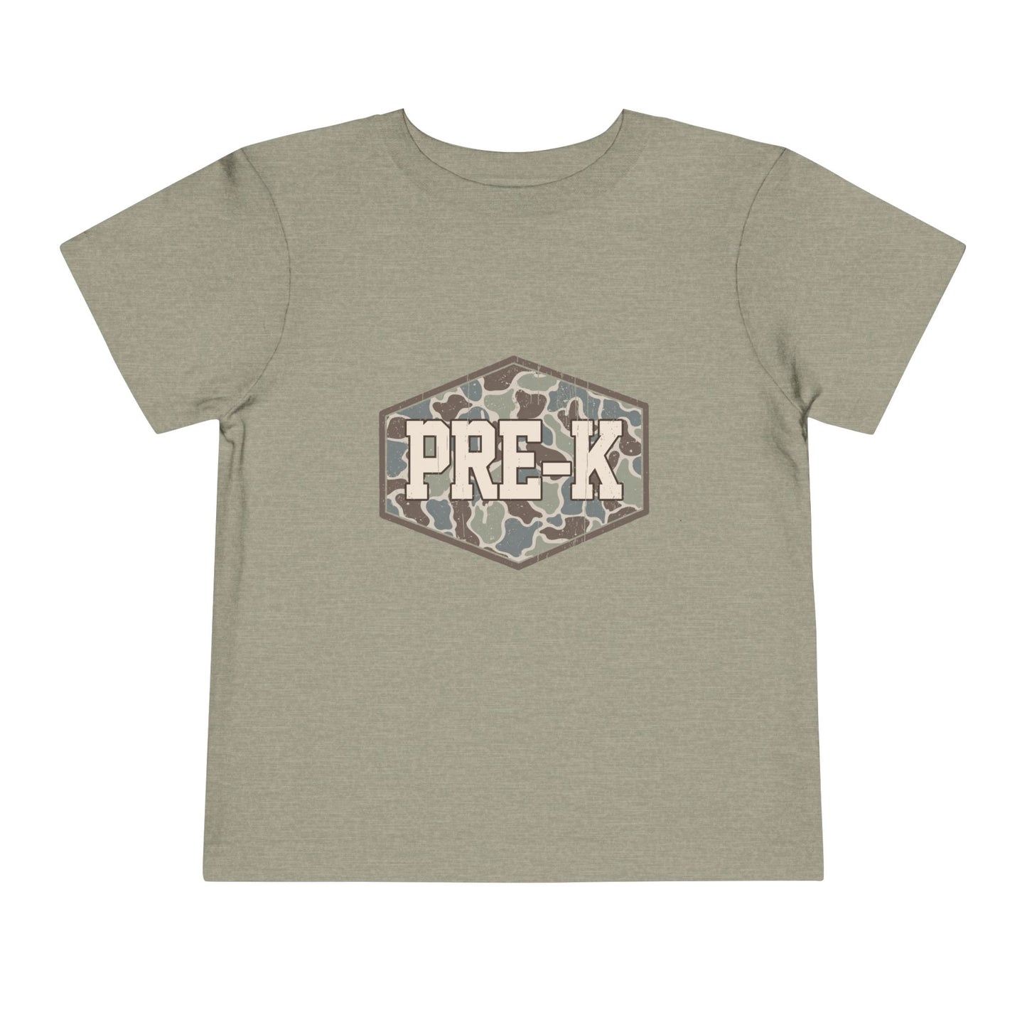Pre-K Camo Toddler Tee — Preschool First Day Shirt