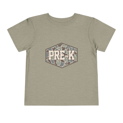 Pre-K Camo Toddler Tee — Preschool First Day Shirt