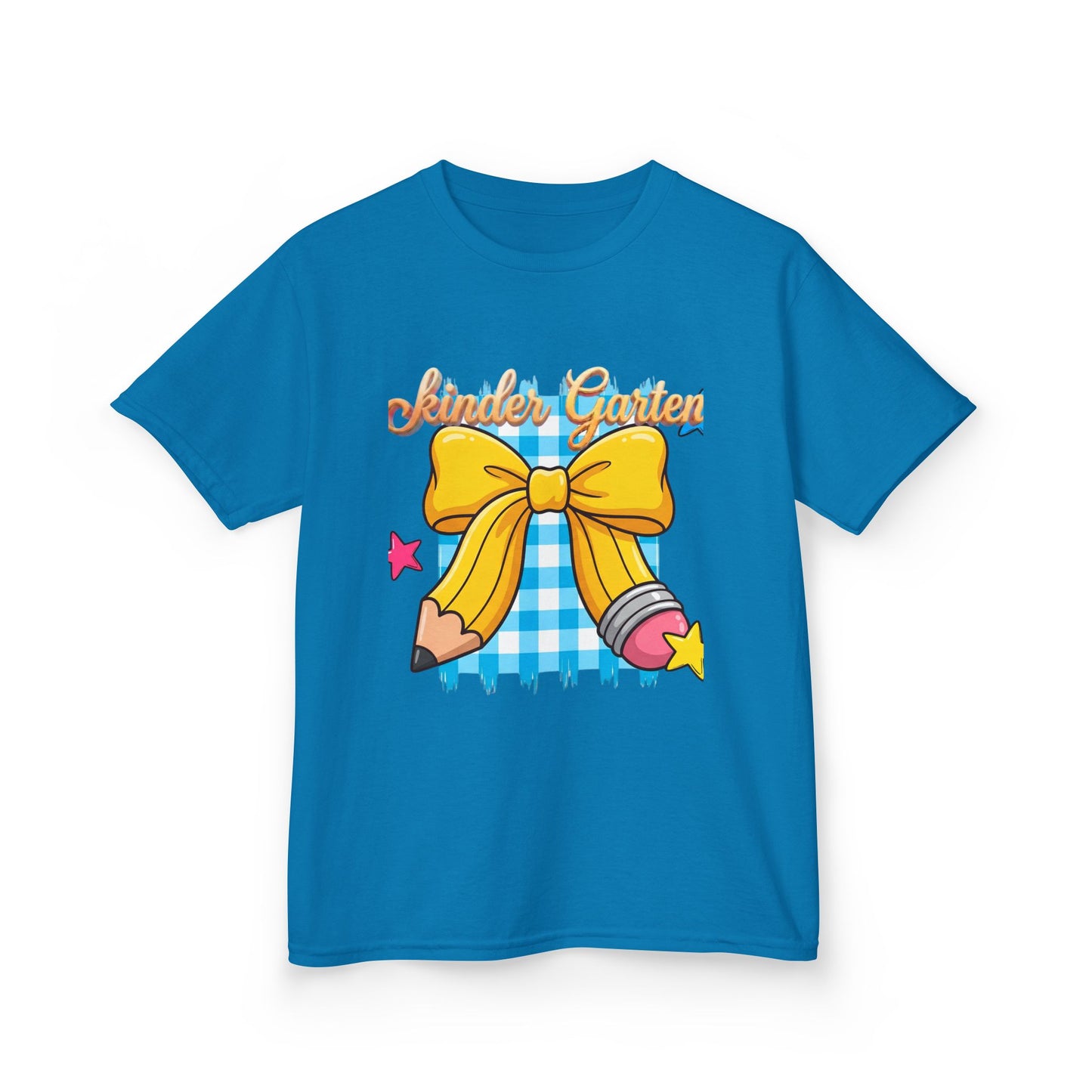 Girls Back-to-School Bow Kids Tee – Personalized Name School Pencil Design