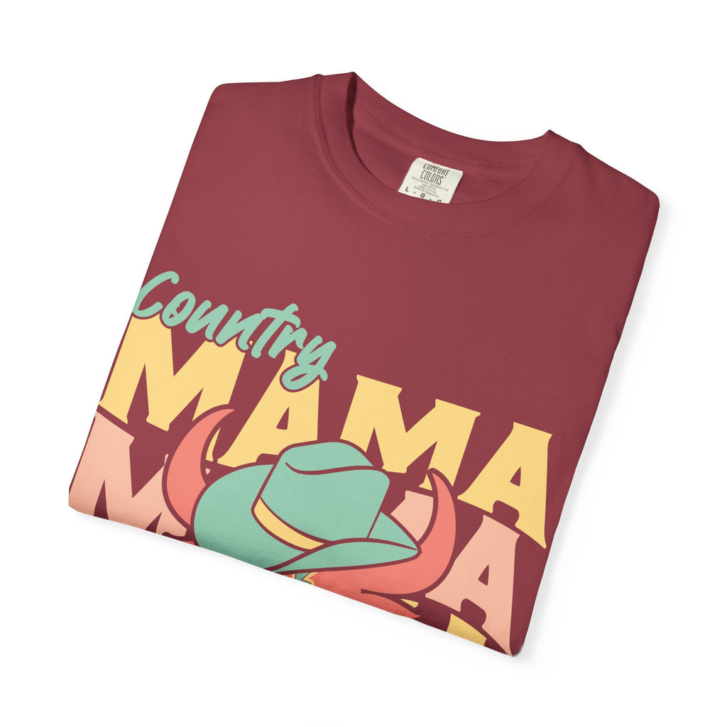 Country Mama T-Shirt — Retro Cowboy Hat Graphic Tee for Moms