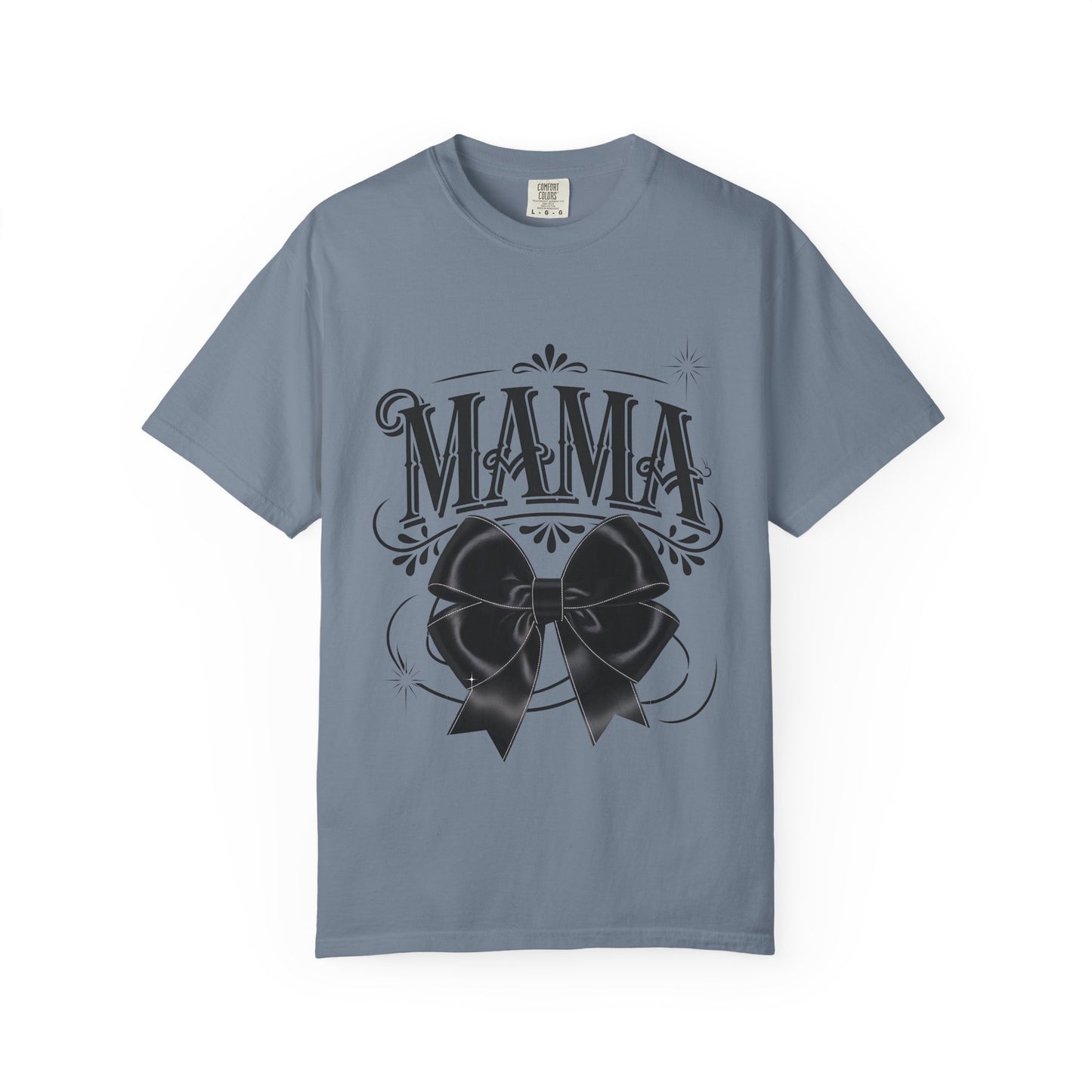 Mama Bow T-Shirt — Vintage Script Graphic Tee for Moms