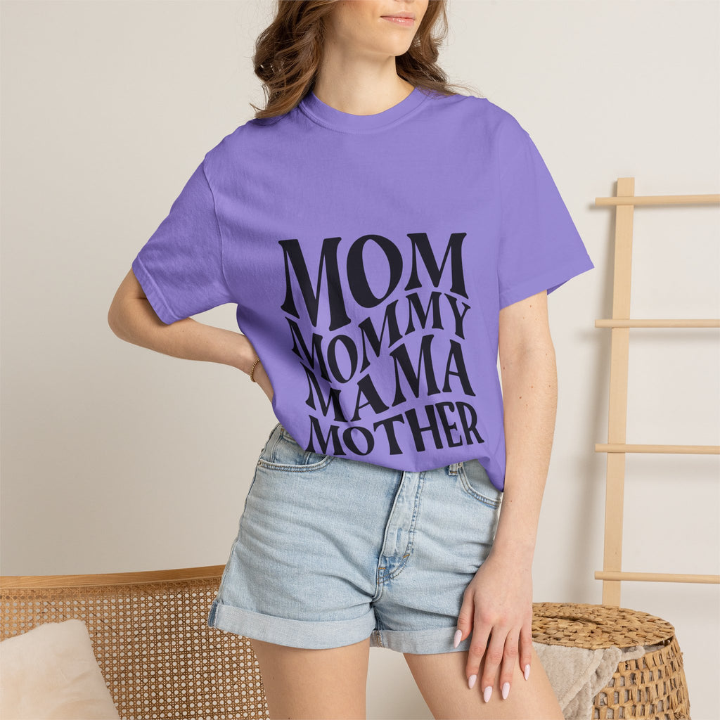 Mom Mommy Mama Mother T-Shirt — Feminine Typography Tee for Mother's Day & Everyday